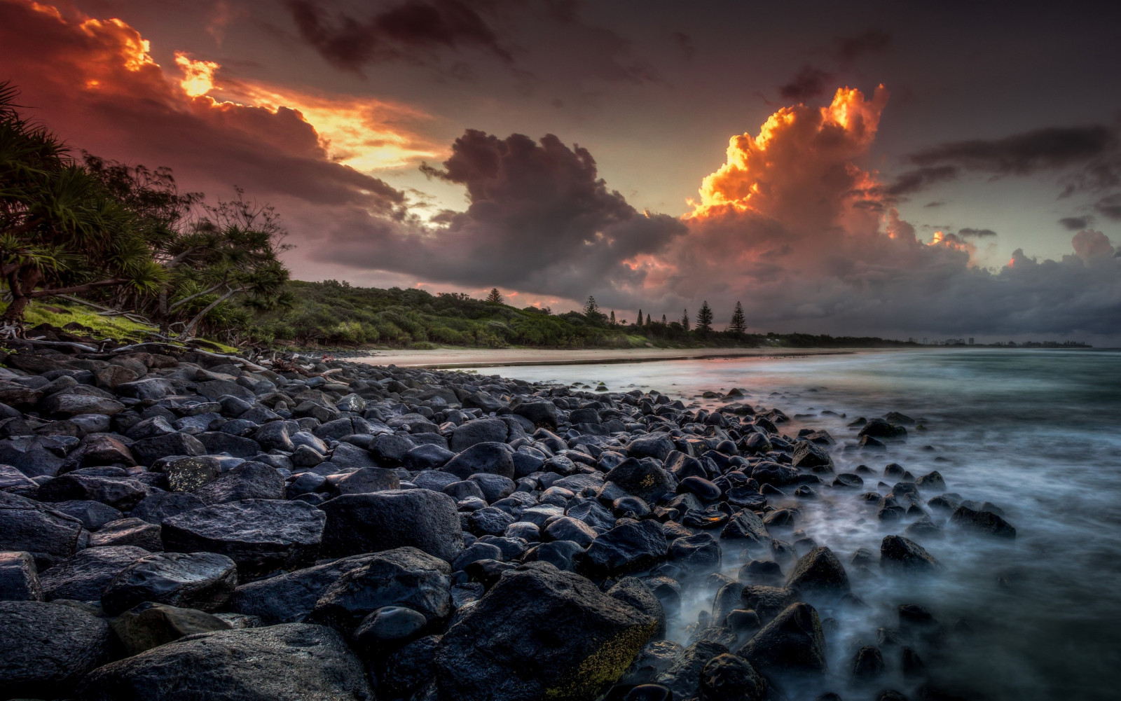 napfény, fák, tájkép, napnyugta, tenger, szikla, természet, part, homok, ég, hosszú expozíció, felhők, strand, Napkelte, este, reggel, tengerpart, HDR, szürkület, Ausztrália, felhő, hajnal, óceán, hullám, geológiai jelenség, szél hullám