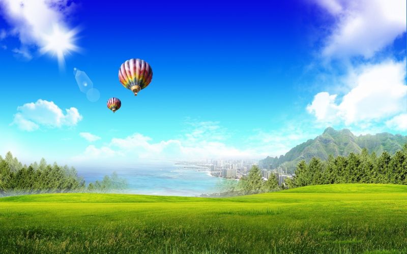 1920 x 1200 px,ART,architecture,Ballons,bâtiments,CG