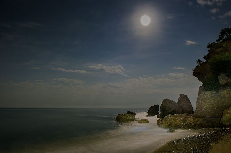 természet, víztömeg, tenger, ég, horizont, holdfény természet, víztömeg, tenger, ég, horizont, holdfény