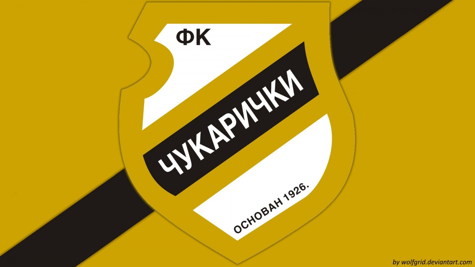 sportovní, ilustrace, text, logo, žlutý, fotbalové kluby, fotbal, značka, označení, FK Cukaricki, font