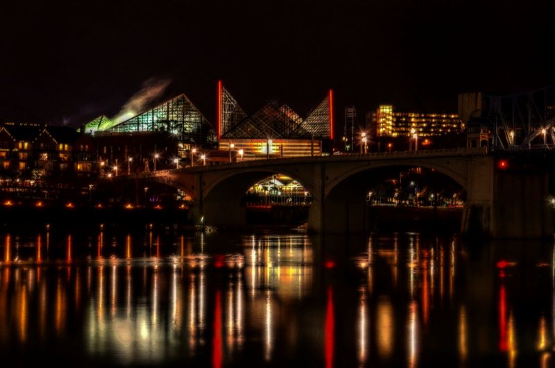 Betrachtung, Nacht-, Wasser, Stadtbild, Stadt, Wahrzeichen
