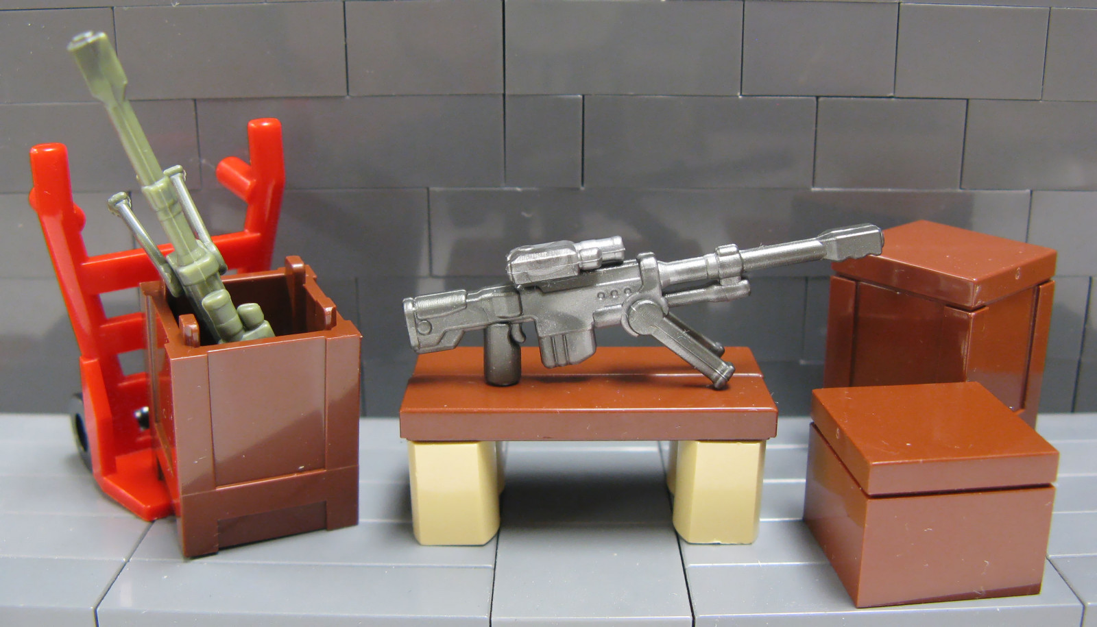 pistole, LEGO, fík, válečný, puška, Svatozář, mini, zbraň, odstřelovač, postava, minifig, minifigure, XSR, brickarms, toywiz