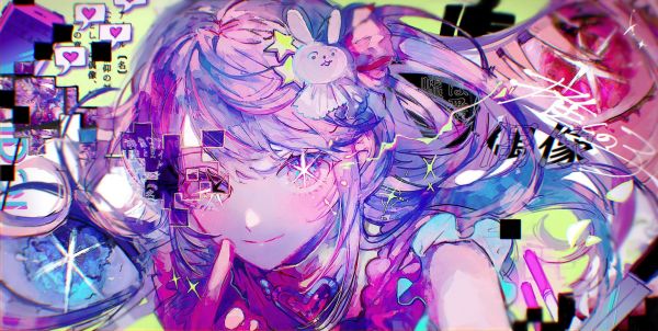 anime,anime girls,digital art,Oshi no Ko,Hoshino Ai,star eyes