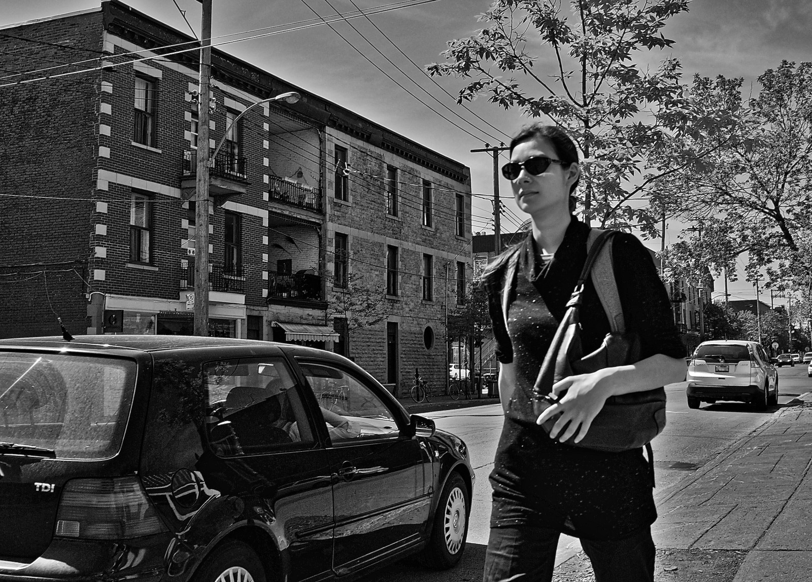 Wallpaper women, street, vehicle, road, Canada, Montreal