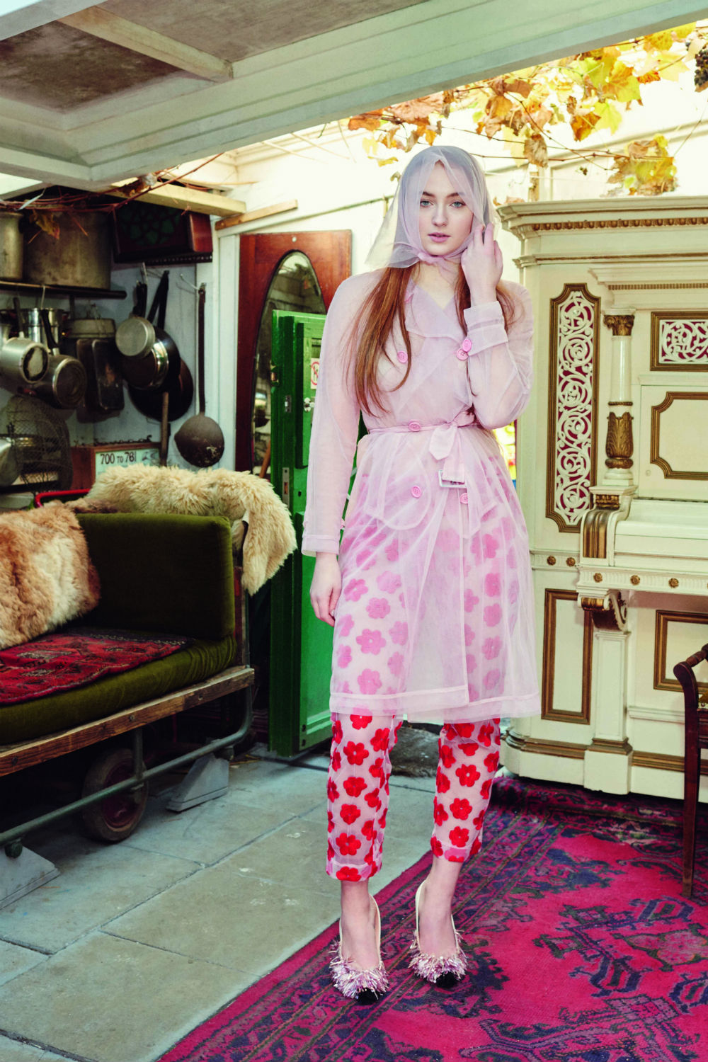 Sophie Turner, Rothaarige, Darstellerin, blaue Augen