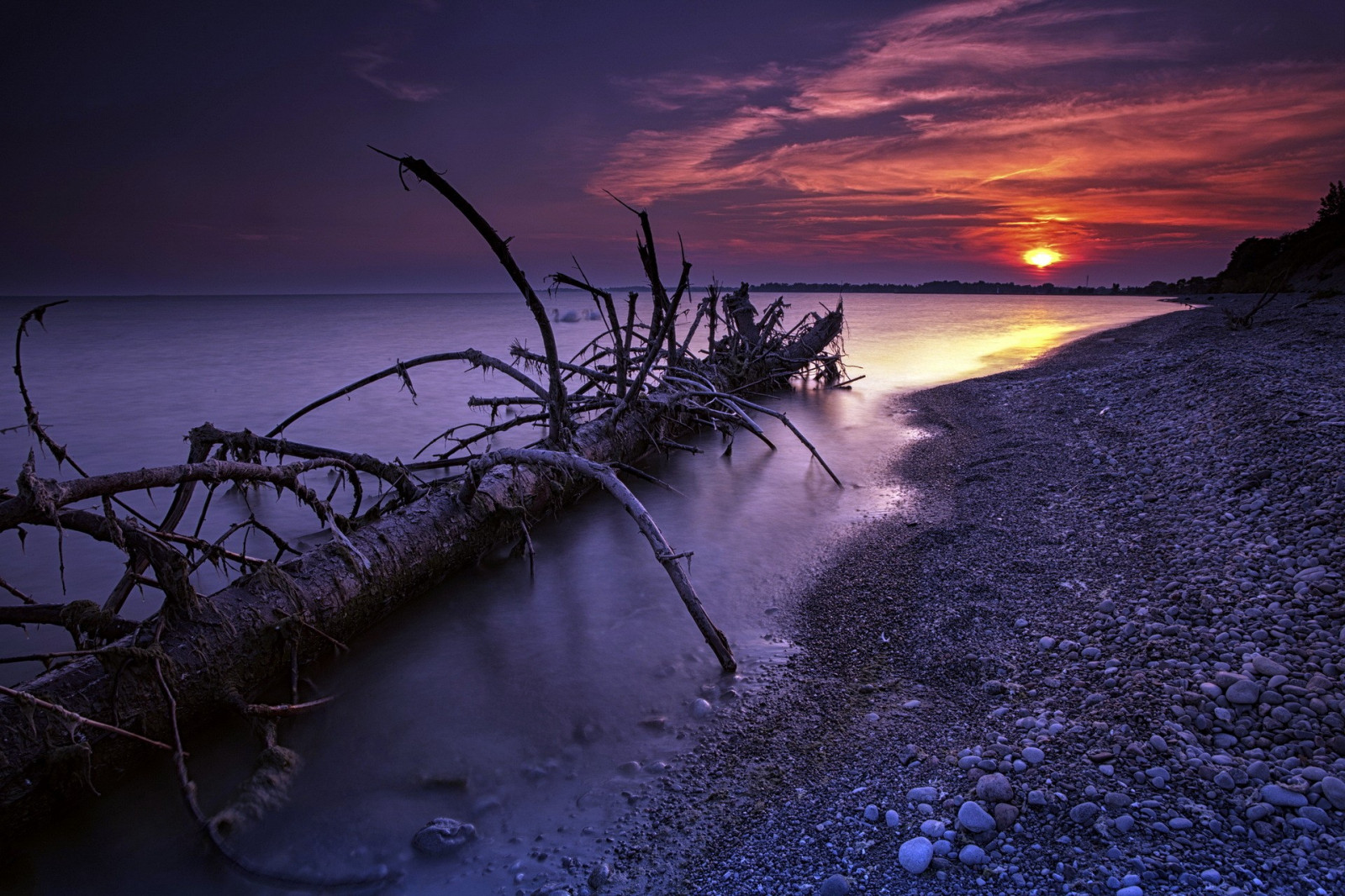 sunlight, trees, landscape, sunset, sea, night, nature, reflection, sky, stones, clouds, branch, sunrise, evening, morning, coast, Sun, moonlight, horizon, atmosphere, dusk, Bank, light, cloud, dawn, ocean, wave, darkness, atmospheric phenomenon