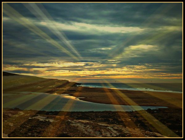 sunset,sky,agadir,clouds,evening,estuary