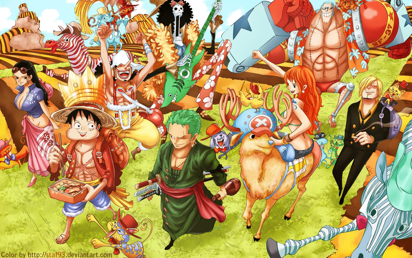 Wallpaper : illustration, anime, One Piece, Sanji, Monkey ...
