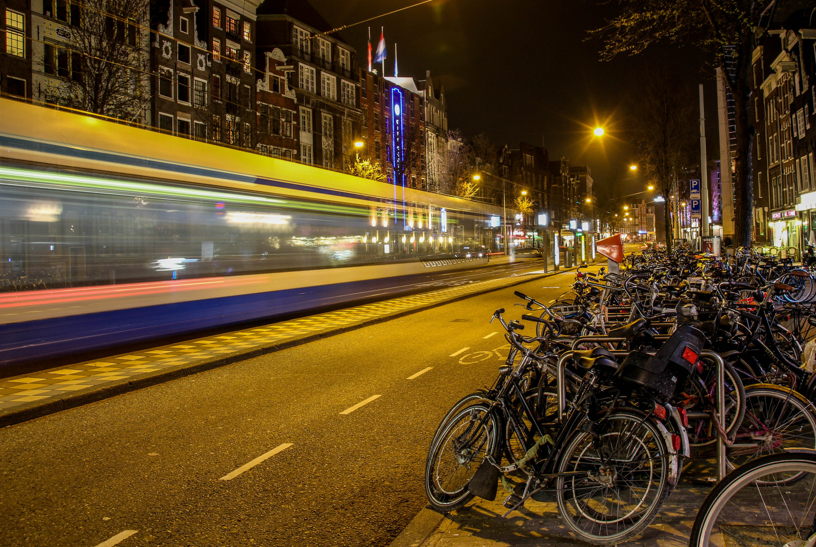 Amsterodam, noc, Kánon, světla, Evropa, dlouho, expozice, rychle, kola, lightbeams, Top50, lightstream, foward, 100d, sigma18250, canon100d, andygocher, canon100dsigma18250