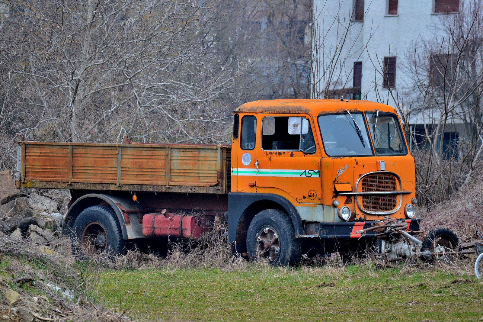 starý, opuštěný, nákladní auto, pc, rez, FIAT, rezavý, kamión, šrot, Piacenza, ruggine, relitto, vecchio, 643, Rottame, abbandonato, Travo, EPAVE