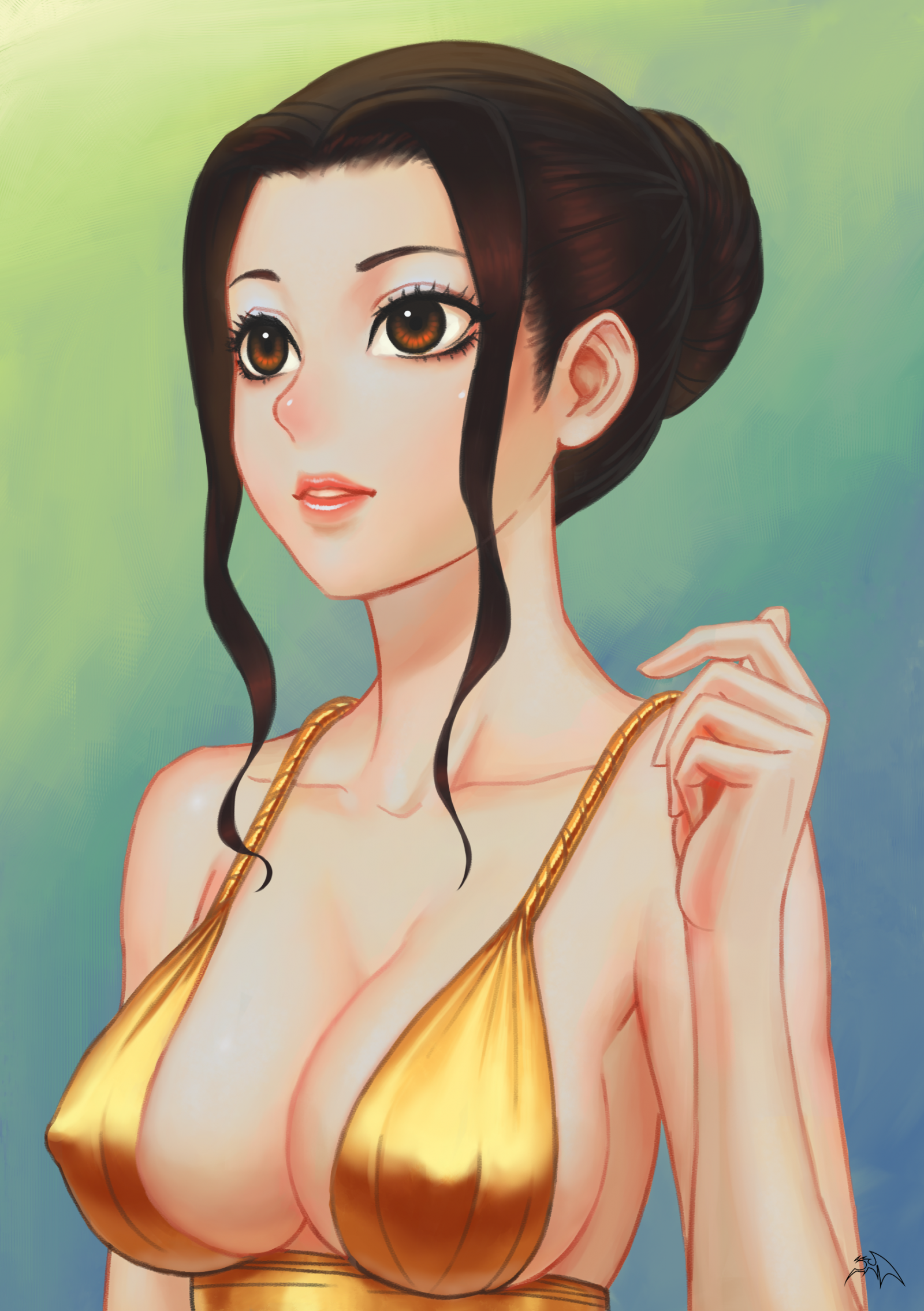 Anime, Anime Mädchen, kurzes Haar, offenes Hemd