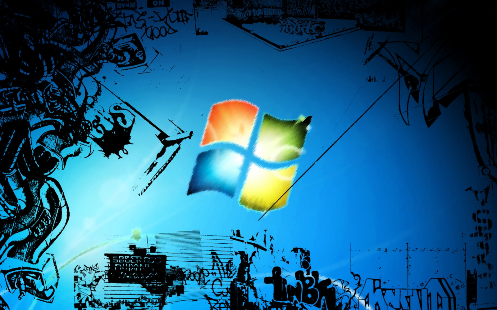 sunlight, illustration, sky, logo, blue, pattern, atmosphere, vector, light, background, windows, darkness, screenshot, computer wallpaper, font