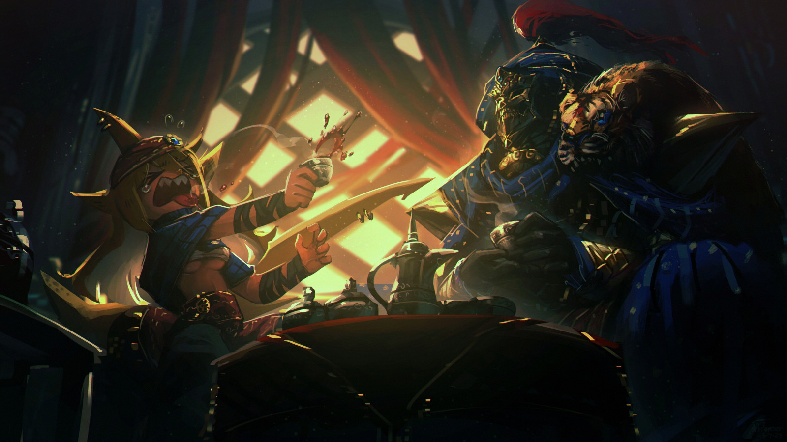 Wallpaper shark girl, hunter 3200x1800 Mizzuミズ 2239584 HD