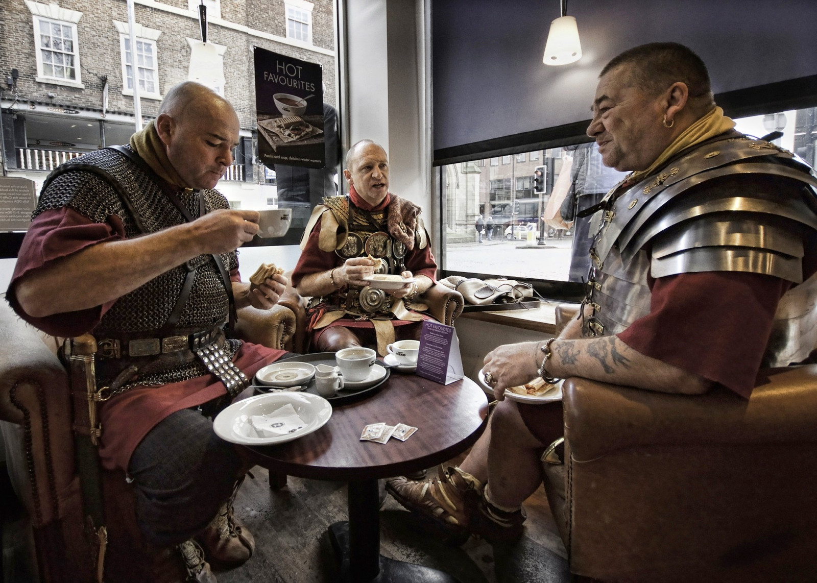 シティ, コーヒー, 兵士, ローマ, チェスター, ネロ, カフェ