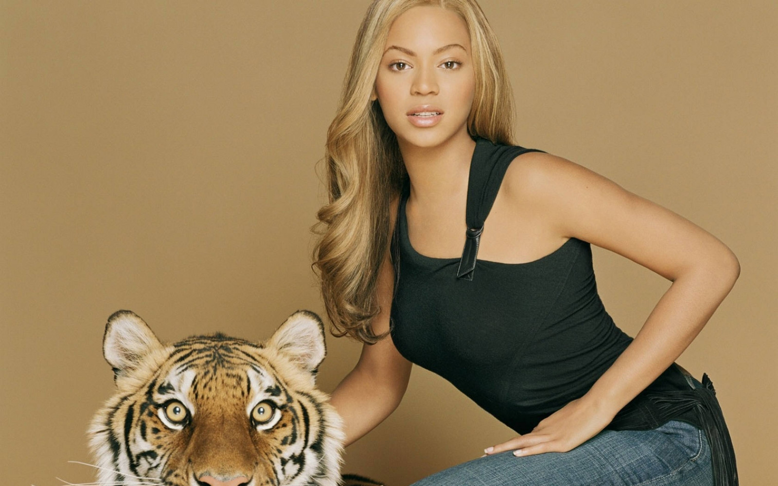 Wallpaper : beyonce, girl, singer, face, eyes, lips, tiger, black ...