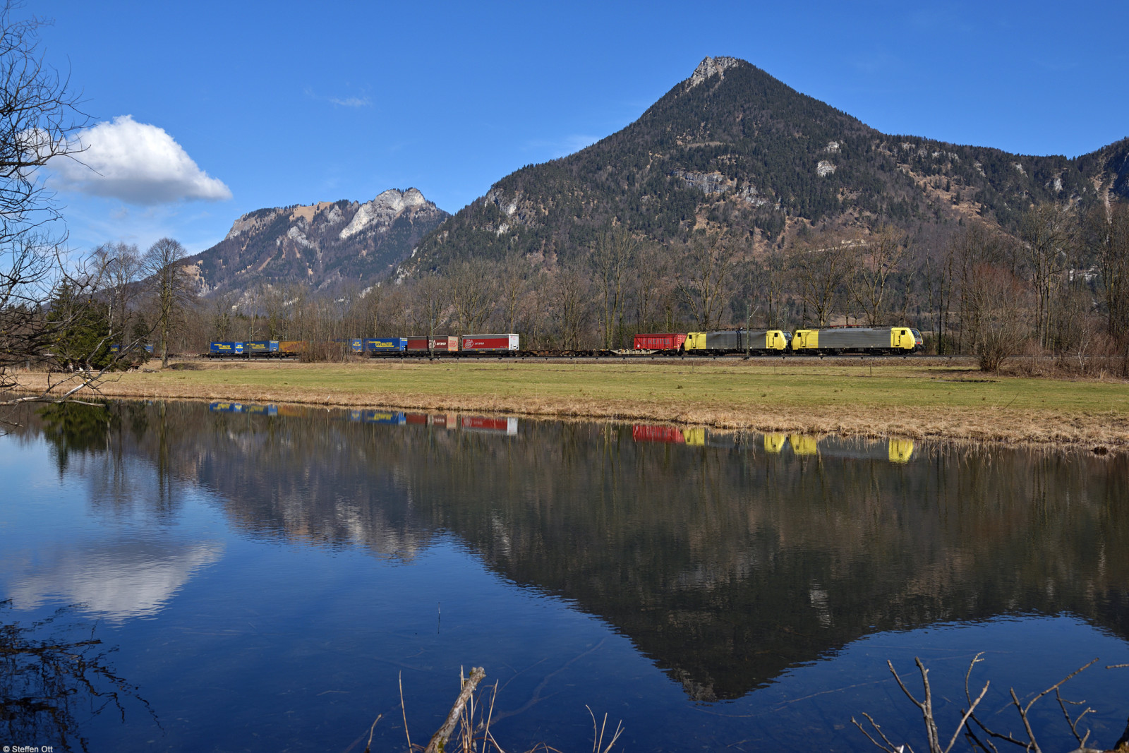 paesaggio, collina, lago, acqua, natura, riflessione, cielo, inverno, sera, mattina, fiume, Parco Nazionale, fiordo, natura selvaggia, Alpi, Banca, paesaggio mount, distretto del Lago, zone umide, nube, albero, montagna, pianta, deutschland, serbatoio, bayern, montanaro, lago, morfologie montane, catena montuosa, abbattere, g terzug, Eisenbahn, siemens, Inntal, MRCE, TXL, Dispolok