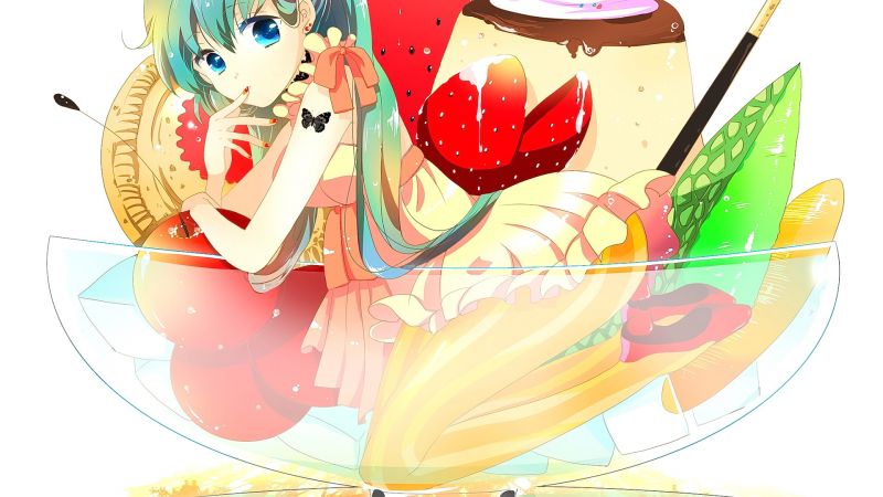 ilustrace, anime, anime dívky, kreslená pohádka, Vocaloid, Hatsune Miku ilustrace, anime, anime dívky, kreslená pohádka, Vocaloid, Hatsune Miku