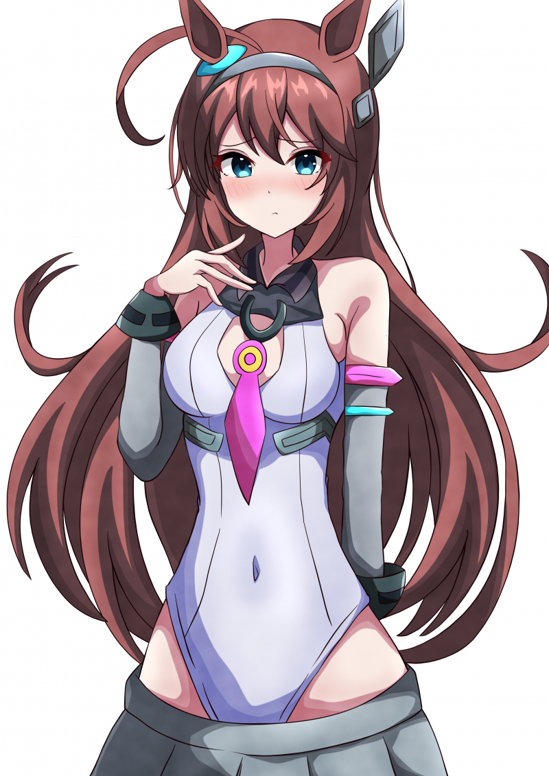 anime,animemeisjes,Uma Musume Pretty Derby,horse girls,dierlijke oren,Mihono Bourbon Uma Musume