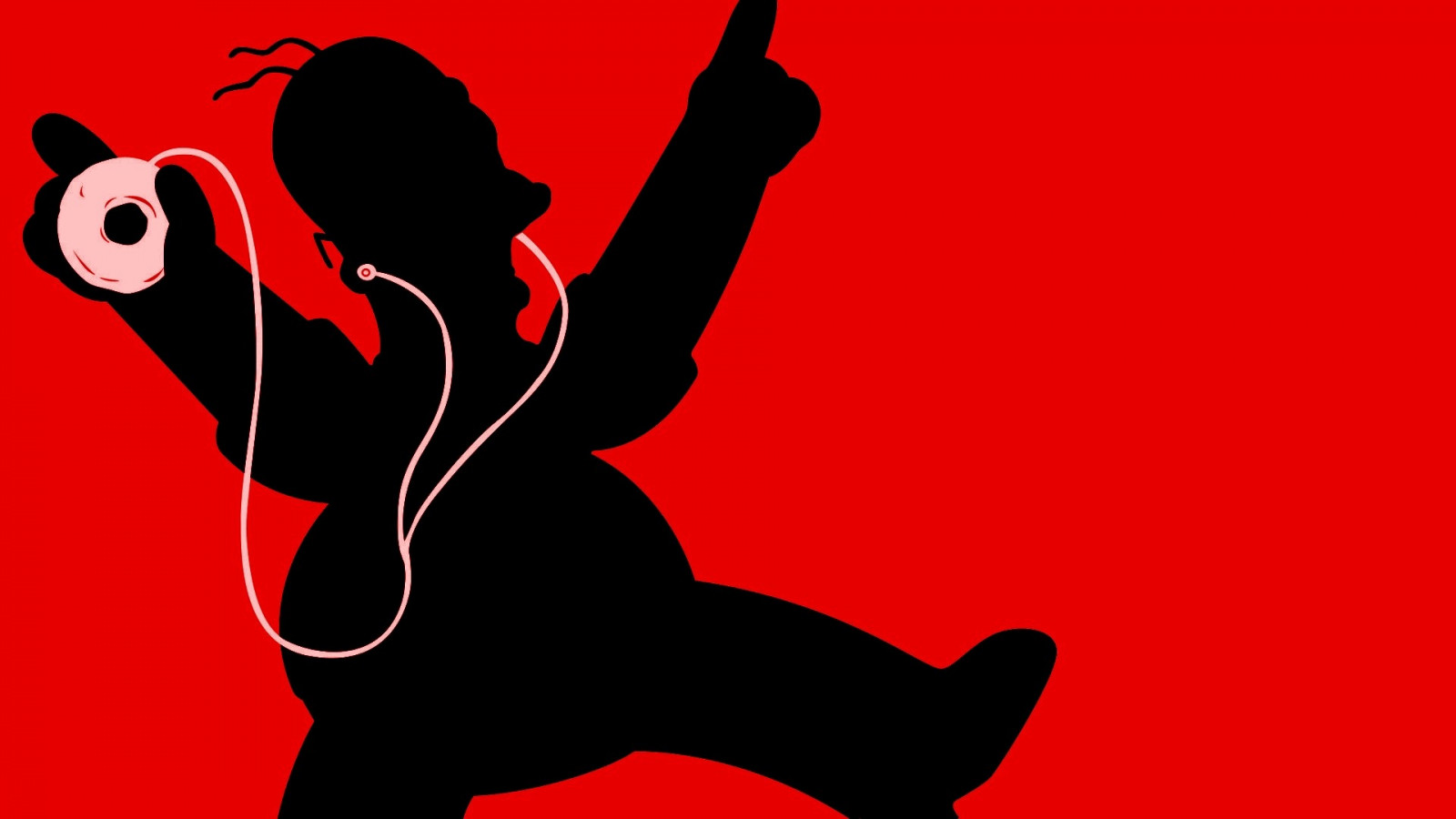 illustration, silhuet, tegneserie, The Simpsons, Homer Simpson, donut, hånd, skrifttype