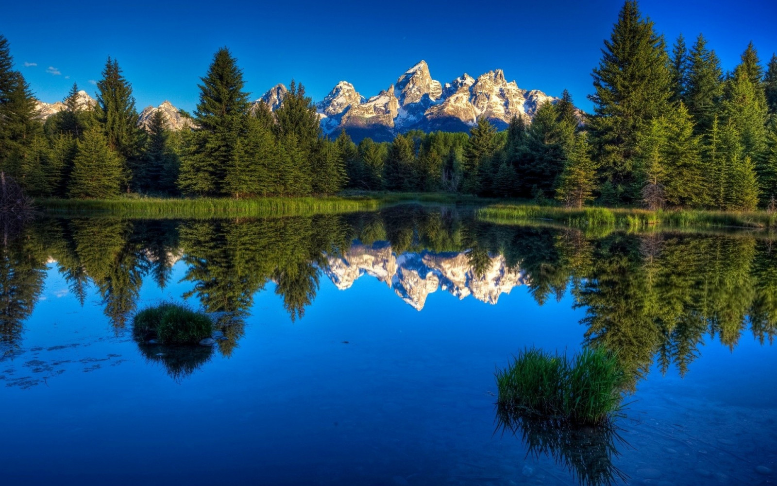 Wallpaper Landscape Forest Mountains Lake Nature Reflection 