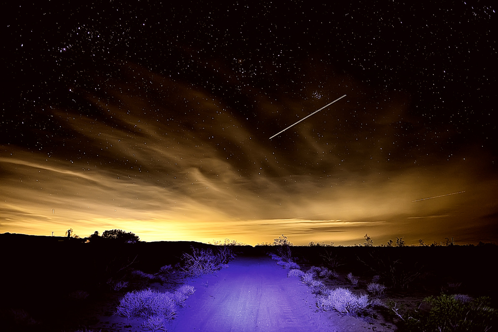 slunečnímu záření, západ slunce, noc, galaxie, nebe, hvězdy, mraky, měsíční svit, Kalifornie, atmosféra, Nikon, astronomie, longexposure, svítání, hvězda, tma, lightpainting, D800E, 2470mm, vesmír, astronomický objekt, mojavedesert, murraycdm, Landers, johnsonvalley, ronanmurray, huckarosa