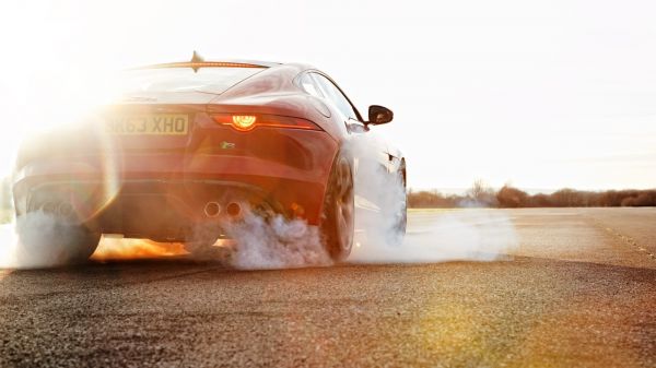 car,Jaguar car,Jaguar F Type,road,1920x1080 px,Burnout