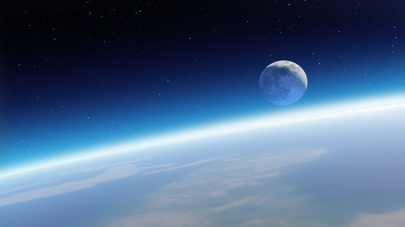 planet, plads, himmel, stjerner, jorden, Måne