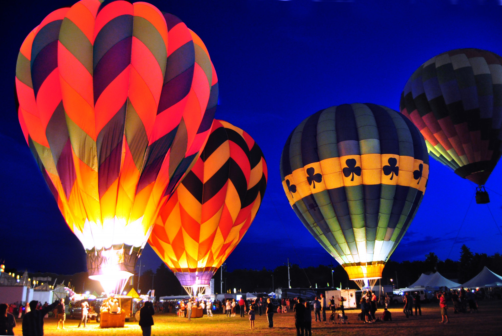 Wallpaper night, balloon, newhampshire, hotairballoon, hillsboro
