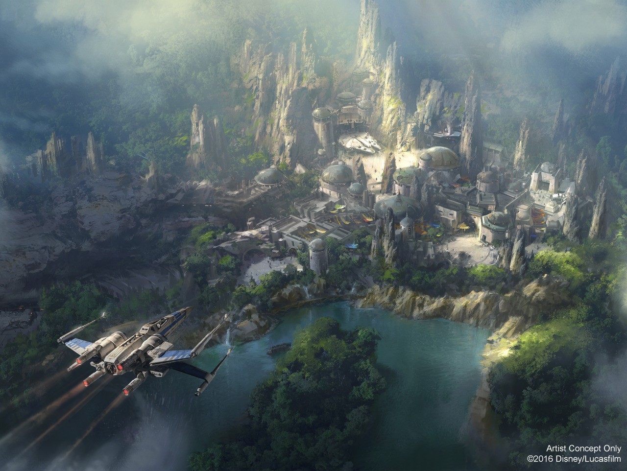 star Wars, karya seni, fiksi ilmiah, Medan, screenshot, fenomena atmosfer, wallpaper komputer, Atmosfer bumi, foto udara, pegunungan
