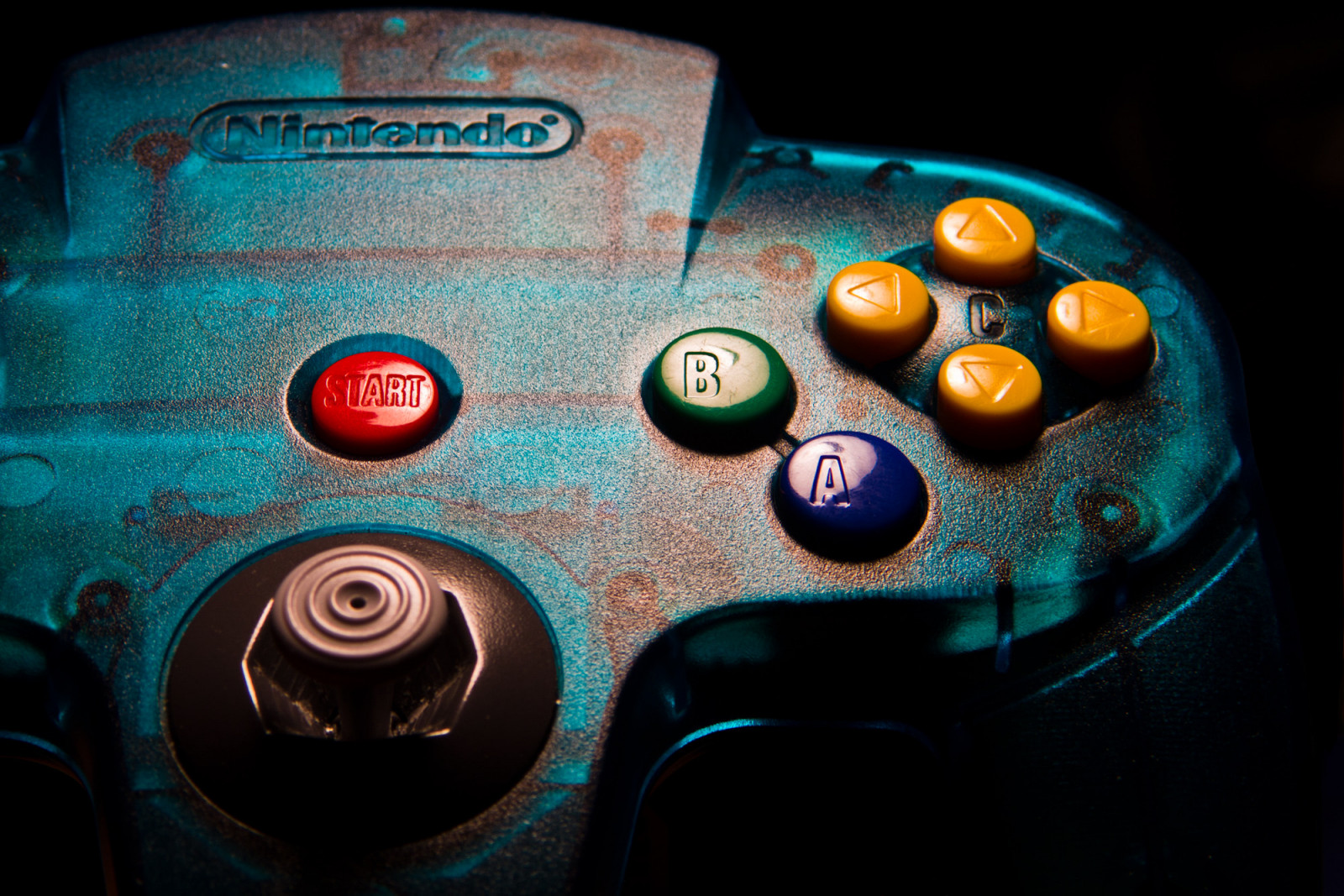 Wallpaper dark, colorful, Nintendo 64, controllers 2000x1334 WallpaperManiac 1293347 HD