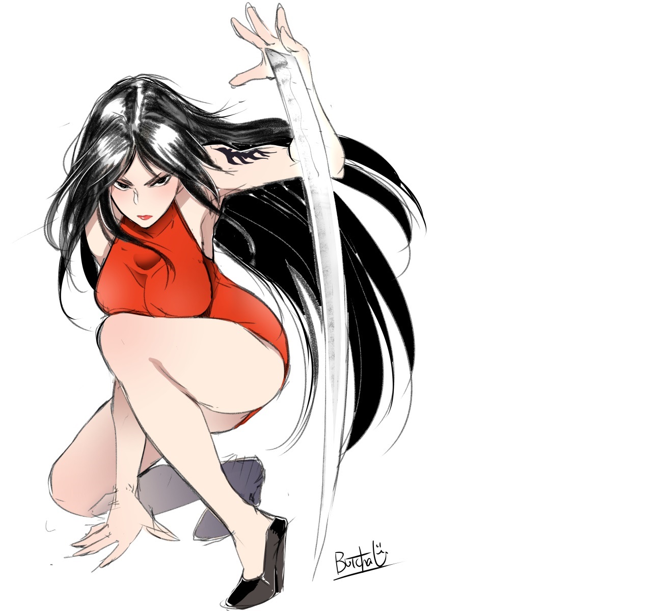 anime tytöt, anime, Ushio Tora, Kagari, U