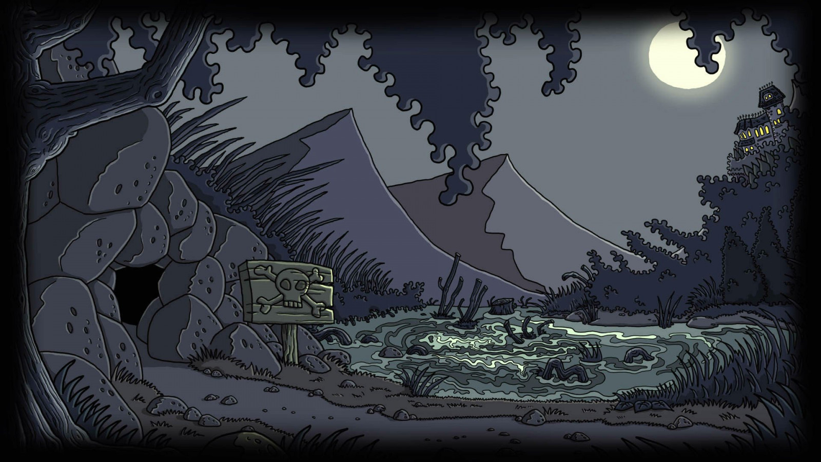 1920x1080 px, 1ednah, dobrodružství, temný, Edna, fantazie, předvečer Všech svatých, Harvey, hrůza, Microsoft, Okna, Xartoon