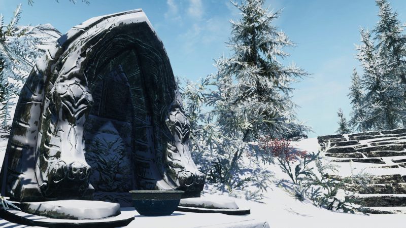 videohry, sníh, zima, The Elder Scrolls V Skyrim, počasí, strom videohry, sníh, zima, The Elder Scrolls V Skyrim, počasí, strom