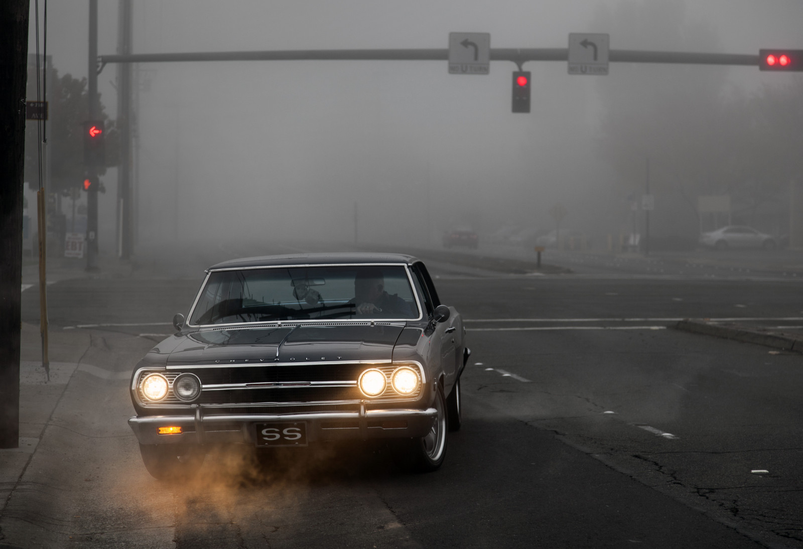 auto, odraz, vozidlo, silnice, Chevrolet, řidičský, Sacramento, mlha, chevelle, automobilového designu, automobilový exteriér, rodinný vůz, motorové vozidlo, druh dopravy, závoďák, v plné velikosti vůz, tognottis, elcaminoave