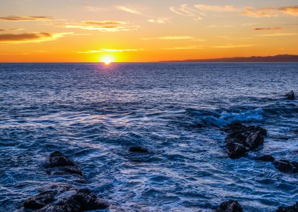 sky,sea,water,horizon,ocean,sunset