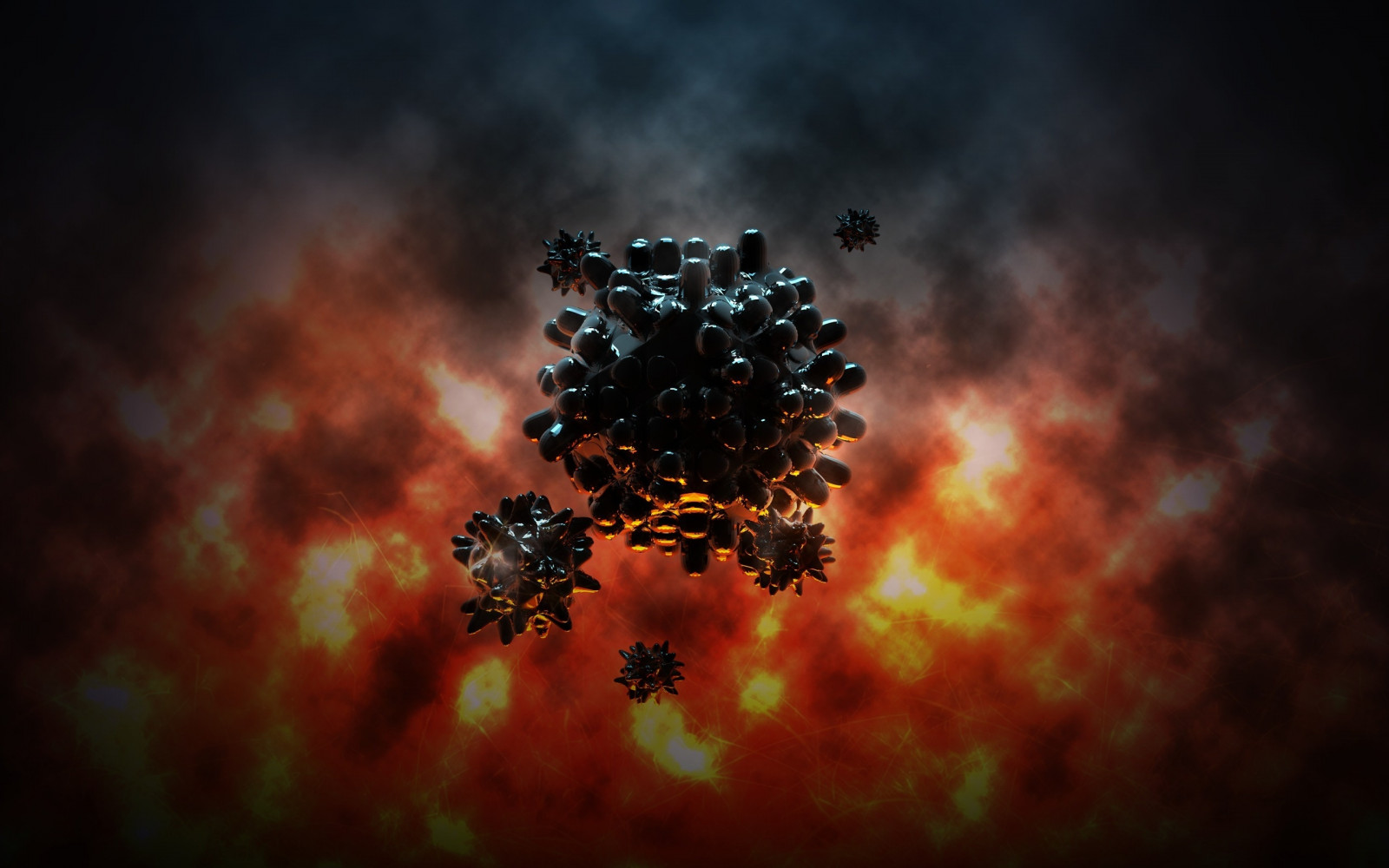 Wallpaper : mines, explosion, creative, graphic 2560x1600 ...