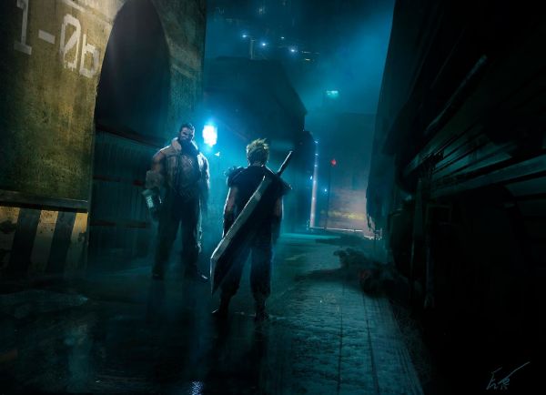 fantasy art,artwork,Final Fantasy VII,Cloud Strife,Final Fantasy,science fiction
