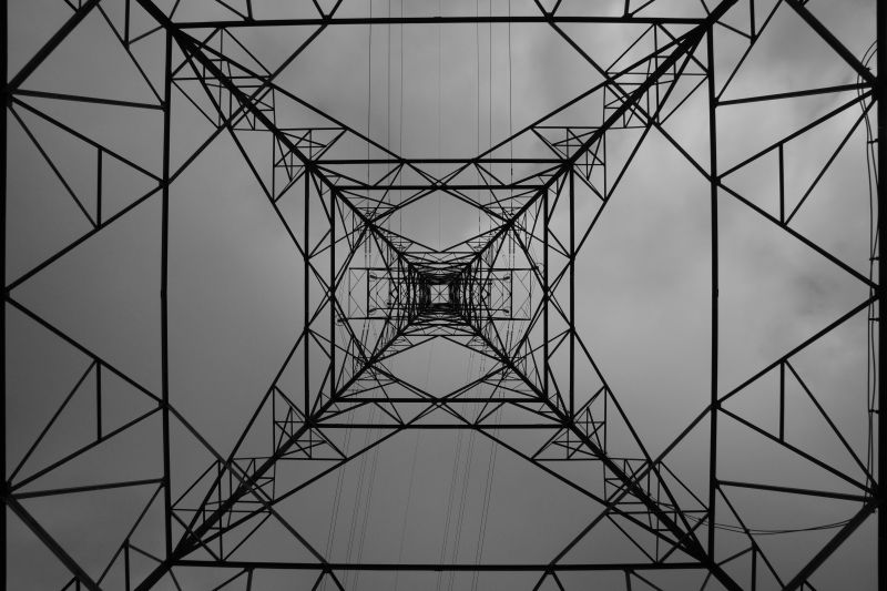 Elektrisch,städtisch,Formen,Pylonen,Ingenieurwesen,die Architektur