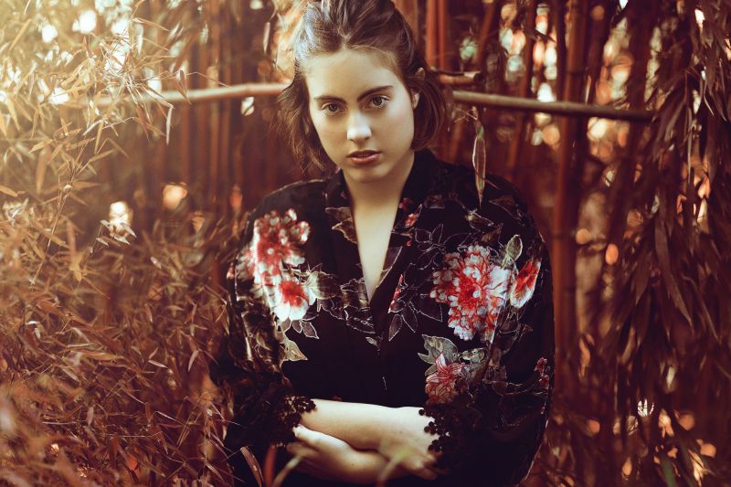 Kvinder, model, kjole, mode, portræt, fotografering