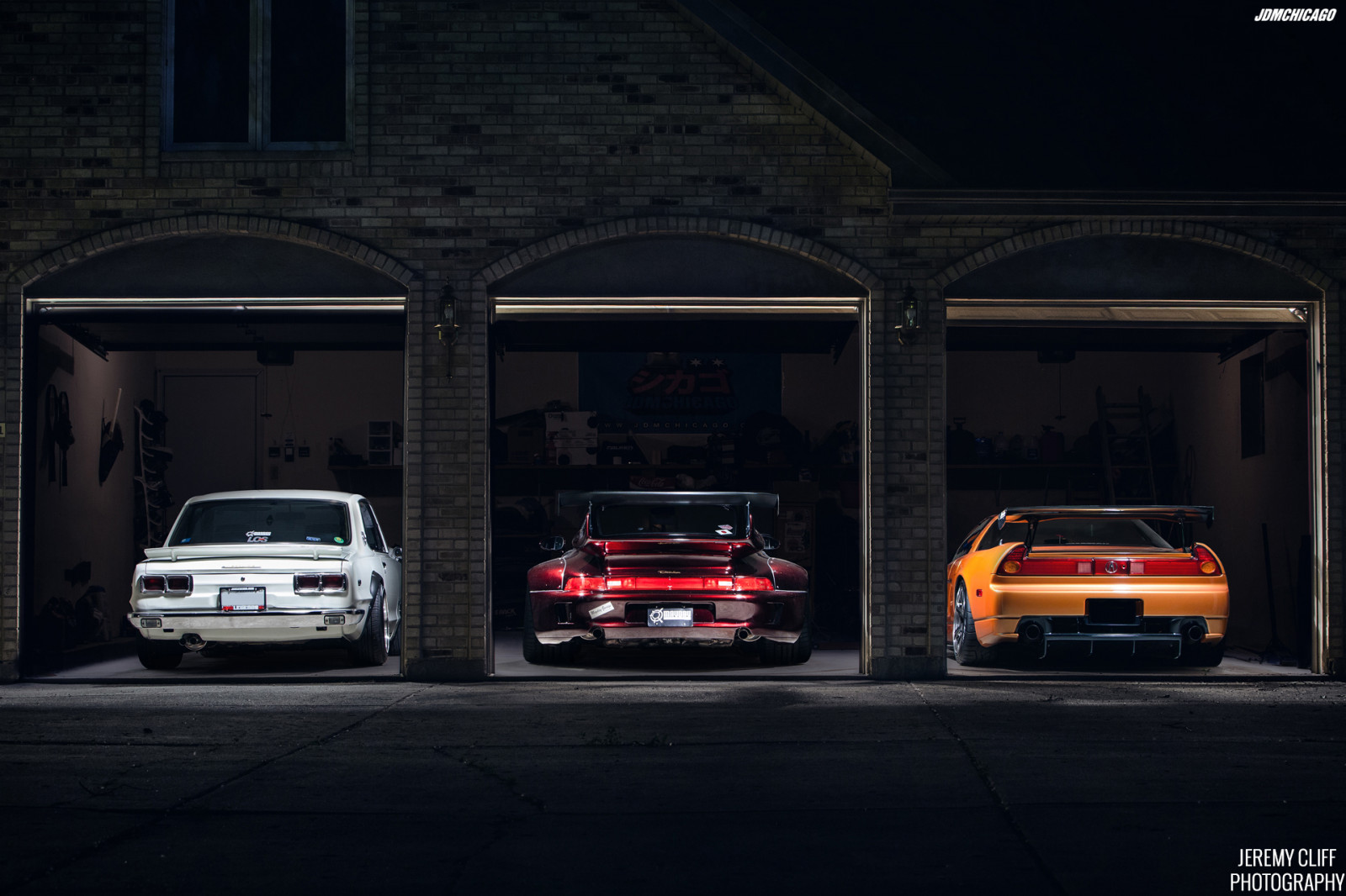 Wallpaper night, red, skyline, cliff, Porsche, JDM, Japanese, sports