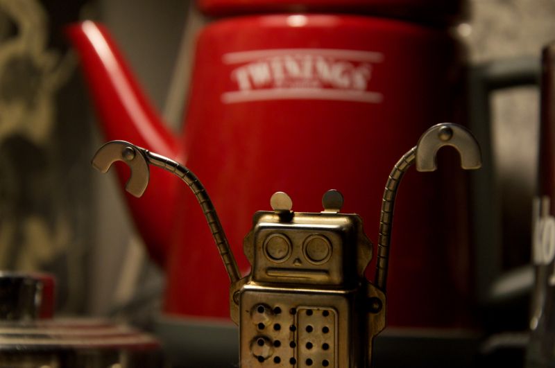 czerwony,robot,otwór,Nikon,herbata,Bokeh