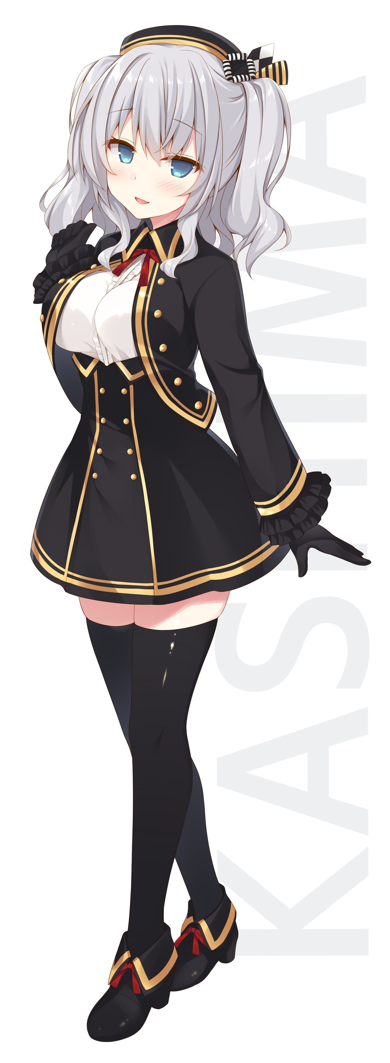 Wallpaper Ilustrasi Gadis Anime Mata Biru Stoking