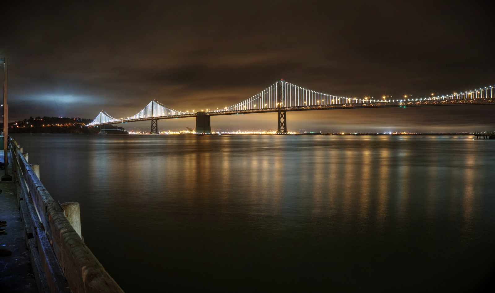 Wallpaper sanfrancisco, California, reflection, bronze, night, gold