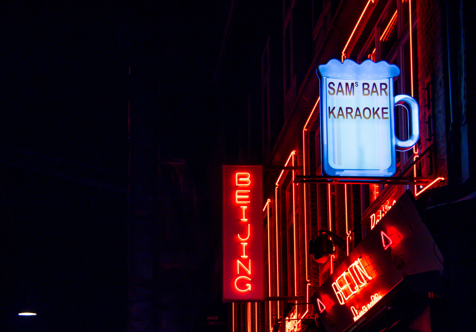 Wallpaper night, drink, bar, neon sign, Denmark, Copenhagen, karaoke