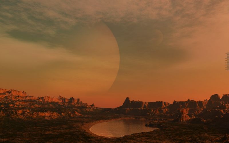 sunlight, sunset, sea, rock, 3D, render sunlight, sunset, sea, rock, 3D, render