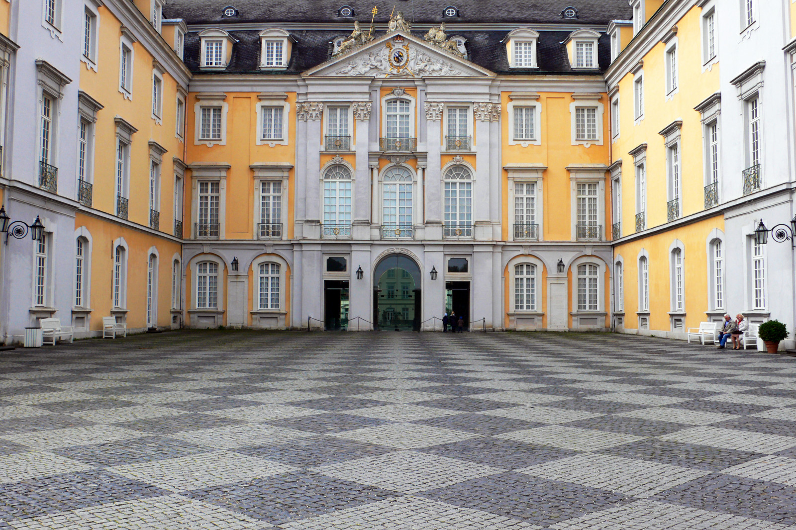 Barokní, augustusburg, falkenlust, paláce, palác, schloss, bruehl, br hl, nRW, nordrheinwestfalen, Rheinland, Německo, deutschland, Leica, uNESCO, kulturní, svět, dědictví, site, Severní, rhinewestphalia, rezidence, Barock, venkovní, architektur, geb ude, dlux, 2