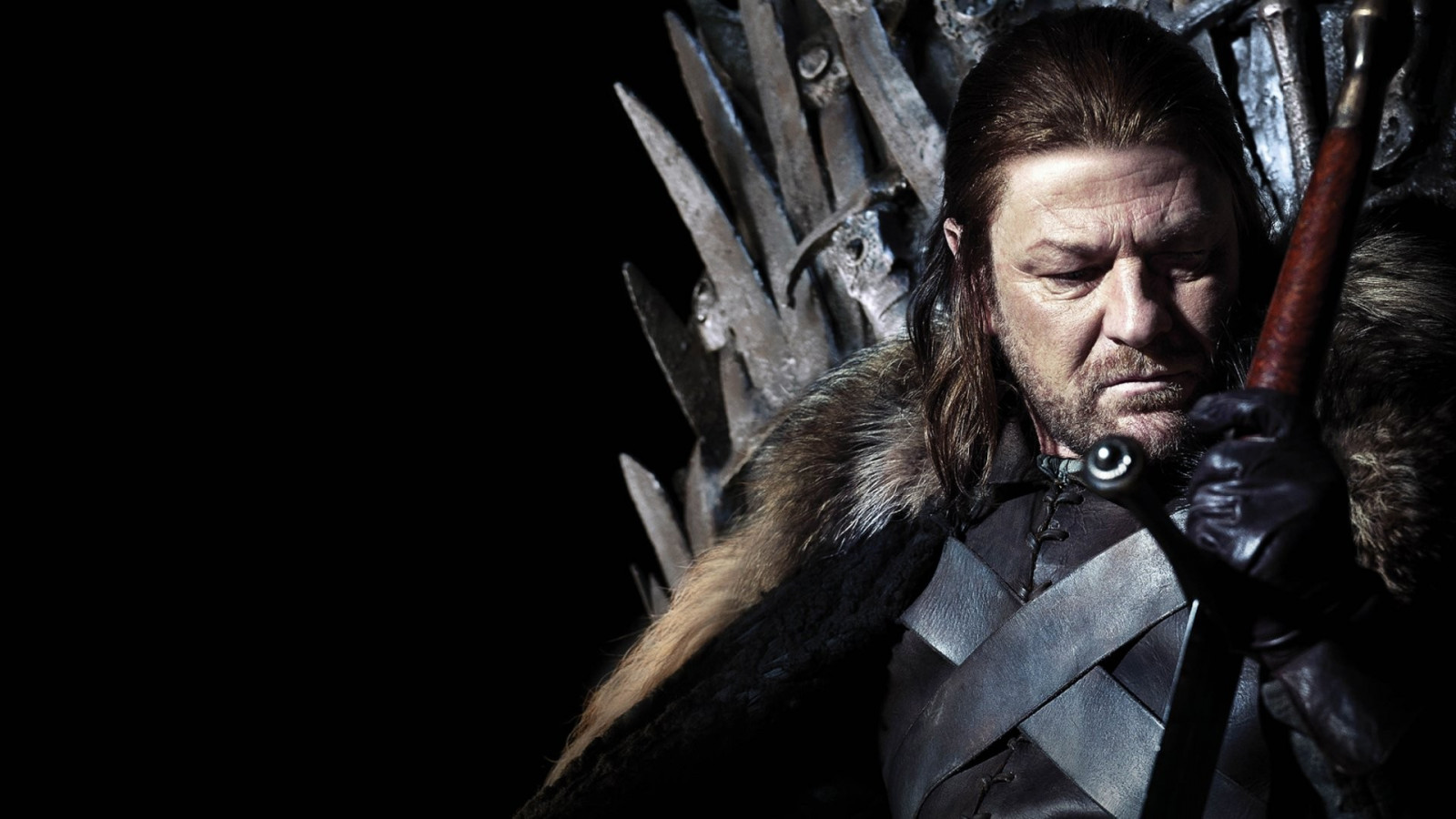 Game of Thrones, casa Stark, Ned Stark, Sean Bean, oscurità, immagine dello schermo, sfondo del computer, personaggio fittizio