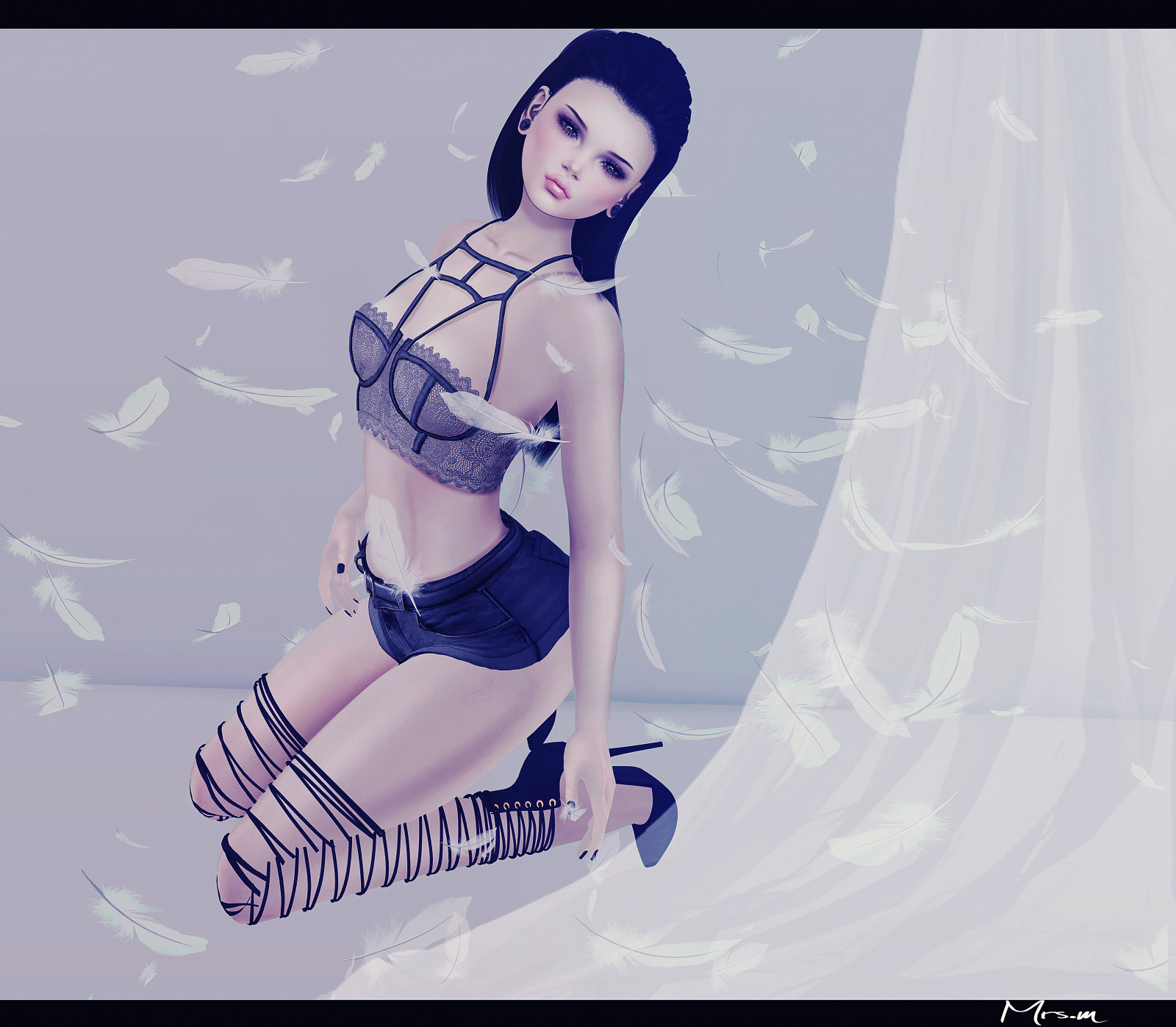 model, lilla, violet, sort hår, Avatar, liv, lingeri, Infiniti, samling, Ånd, pige, skønhed, SL, andet liv, blog, mesh, avi, anden, Gacha, arm, C88, collabor88, fantasygachacarnival, thechapterfour, imperium, blogging, bloggere, computer tapet, undertøjet, pin up pige, fetish model, rezology, TCF, spiritstore, cg artwork