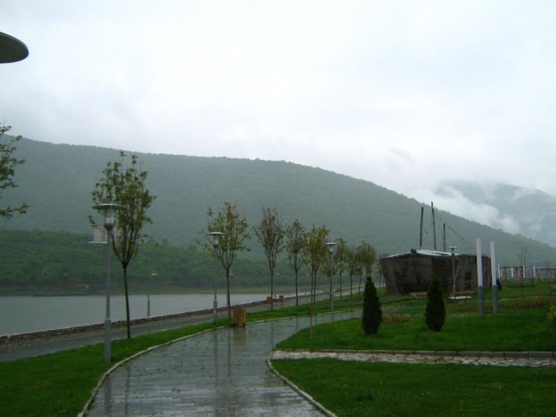 Kvareli,đồi núi,Hồ,buổi sáng,sương mù,Ilias lake