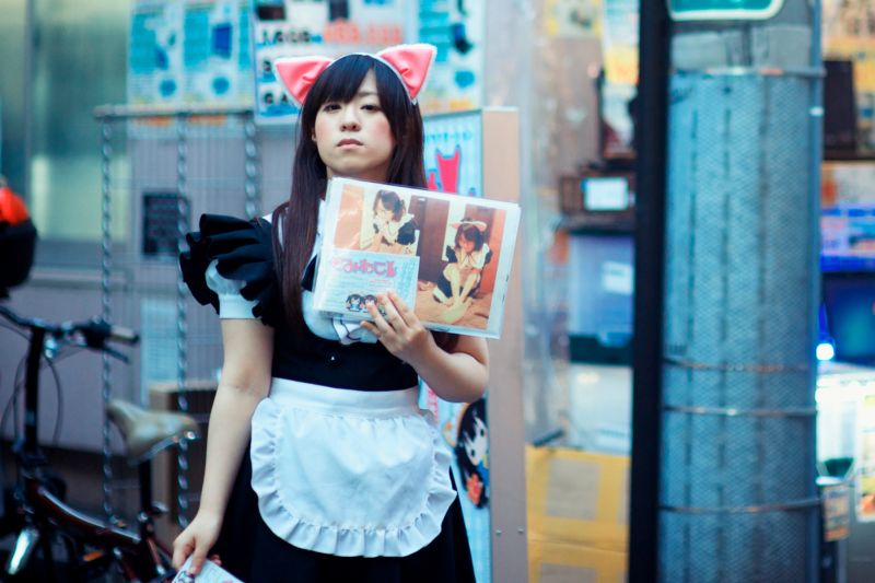 oblečení, dívka, kostým, modrý, momentka, černé vlasy